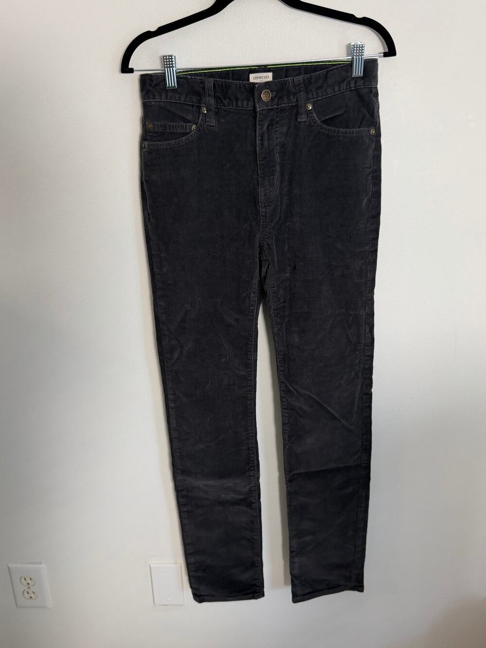 Crewcuts Boys Dark Grey Corduroy pants size 16
